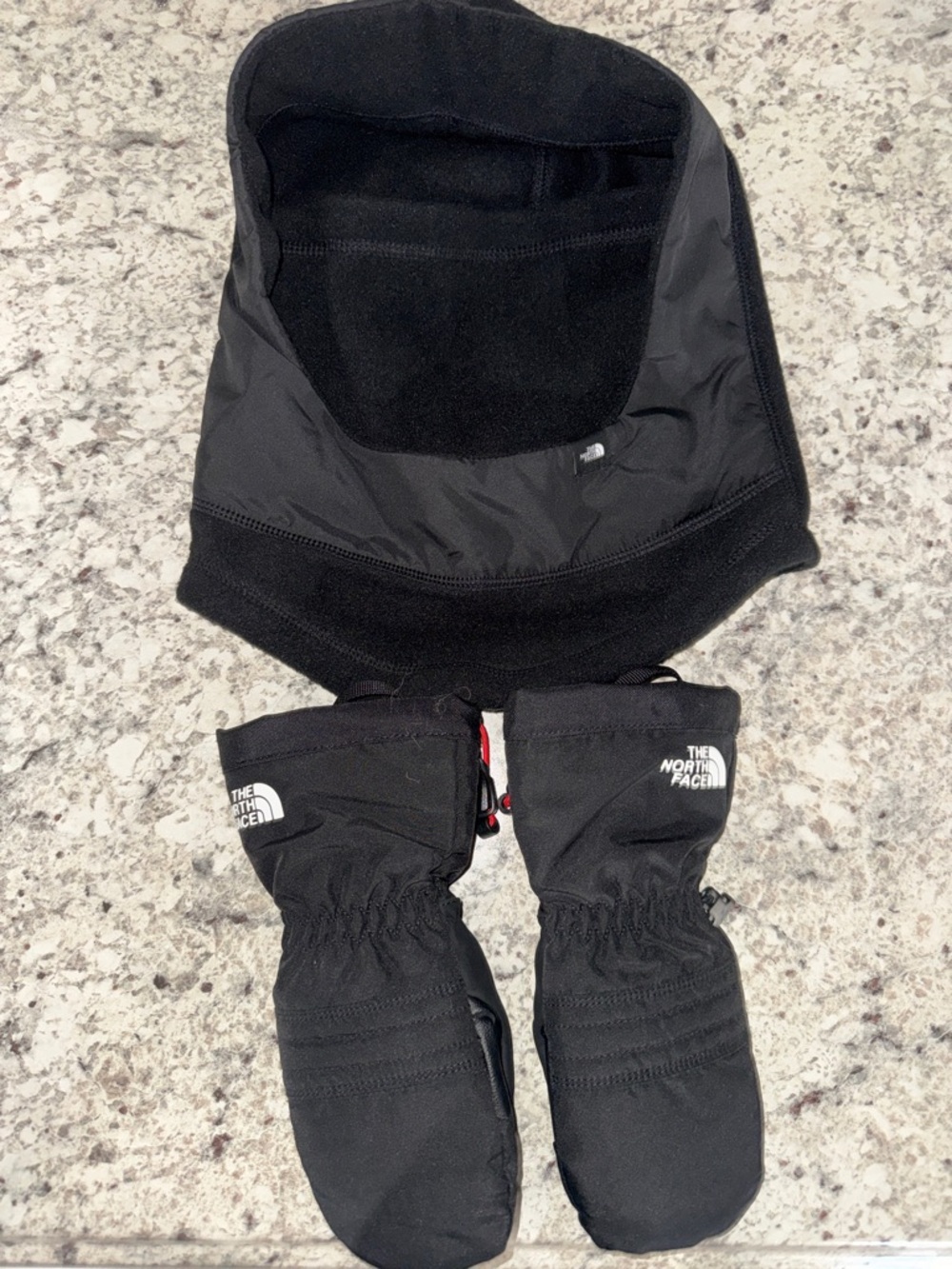 The North Face Black Insulated Mittens with Matching  Snow Face Cover - Kids
